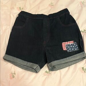 Target Kids Black Denim Shorts with Patch